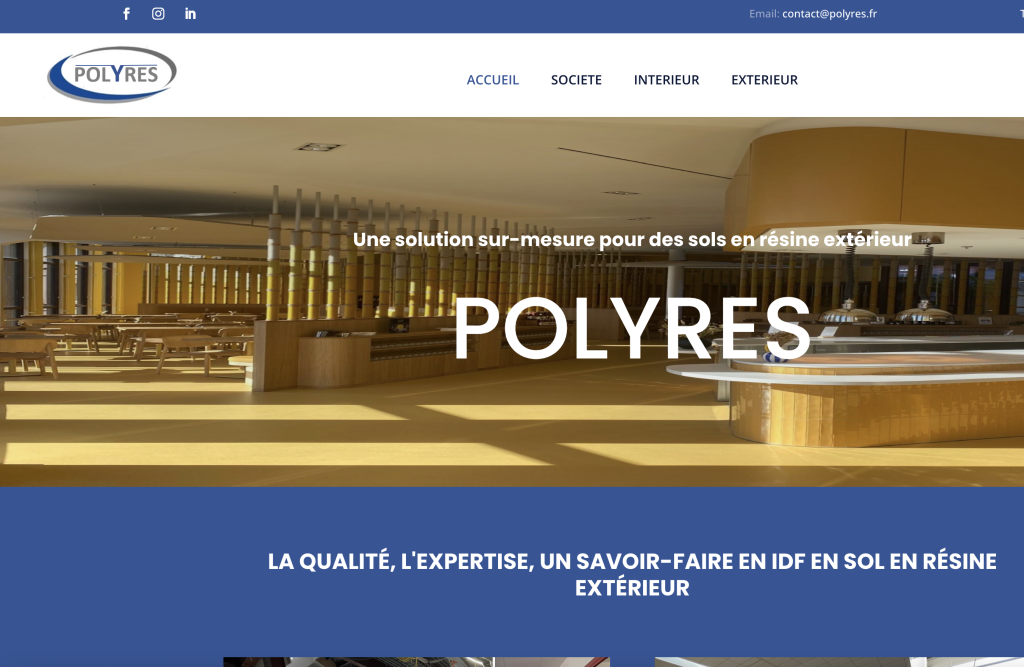 site web vitrine btp polyres